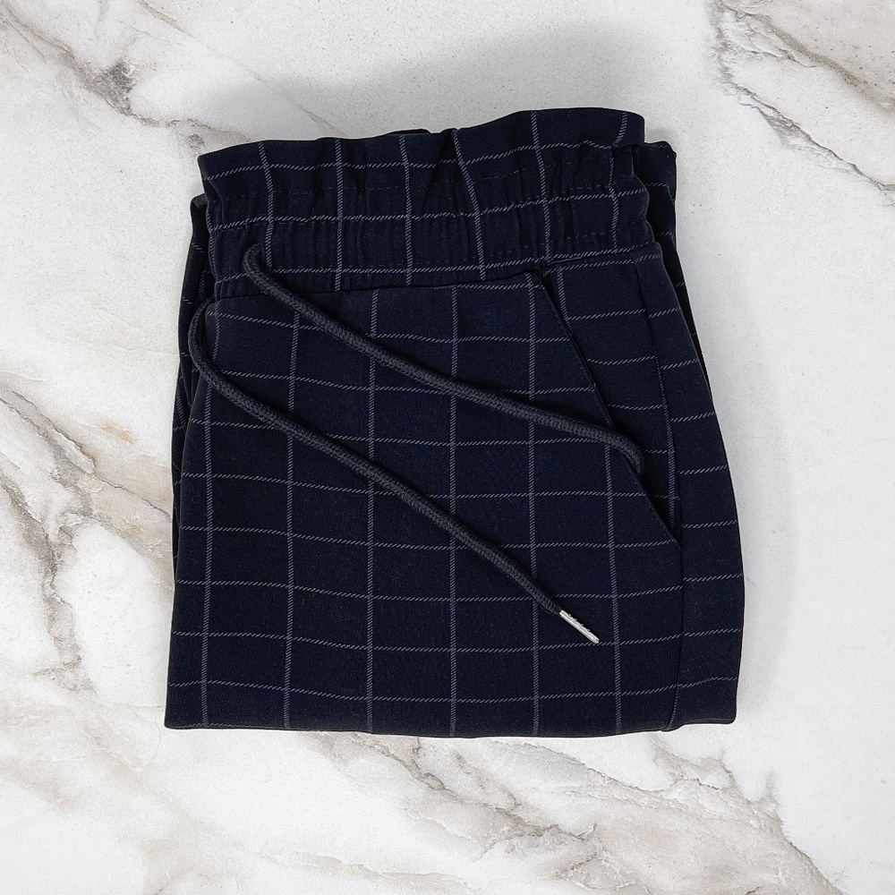 Indero Black Plaid Pants